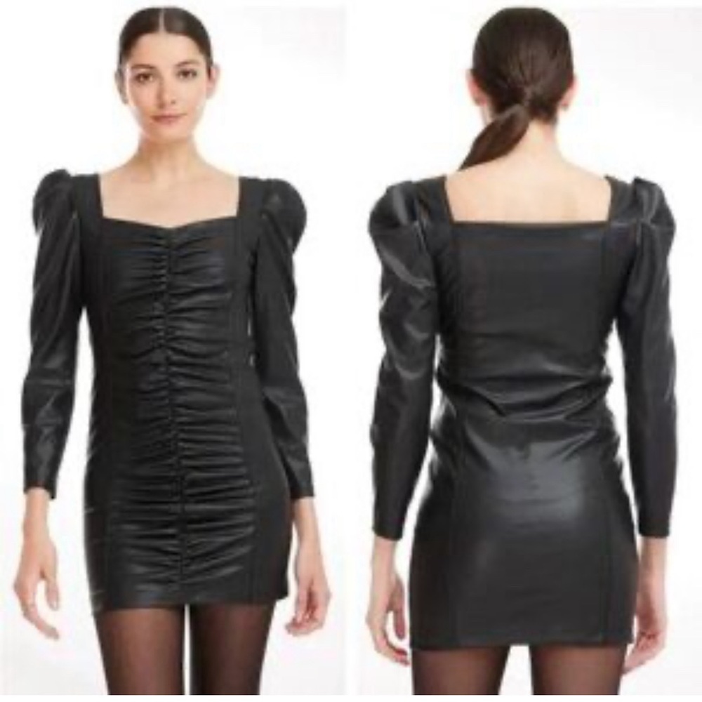 Generation‎ Love Estelle vegan leather mini dress!  Black NWT size Med